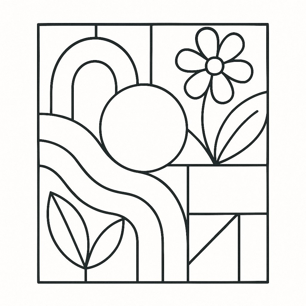 Black-and-White Line Art