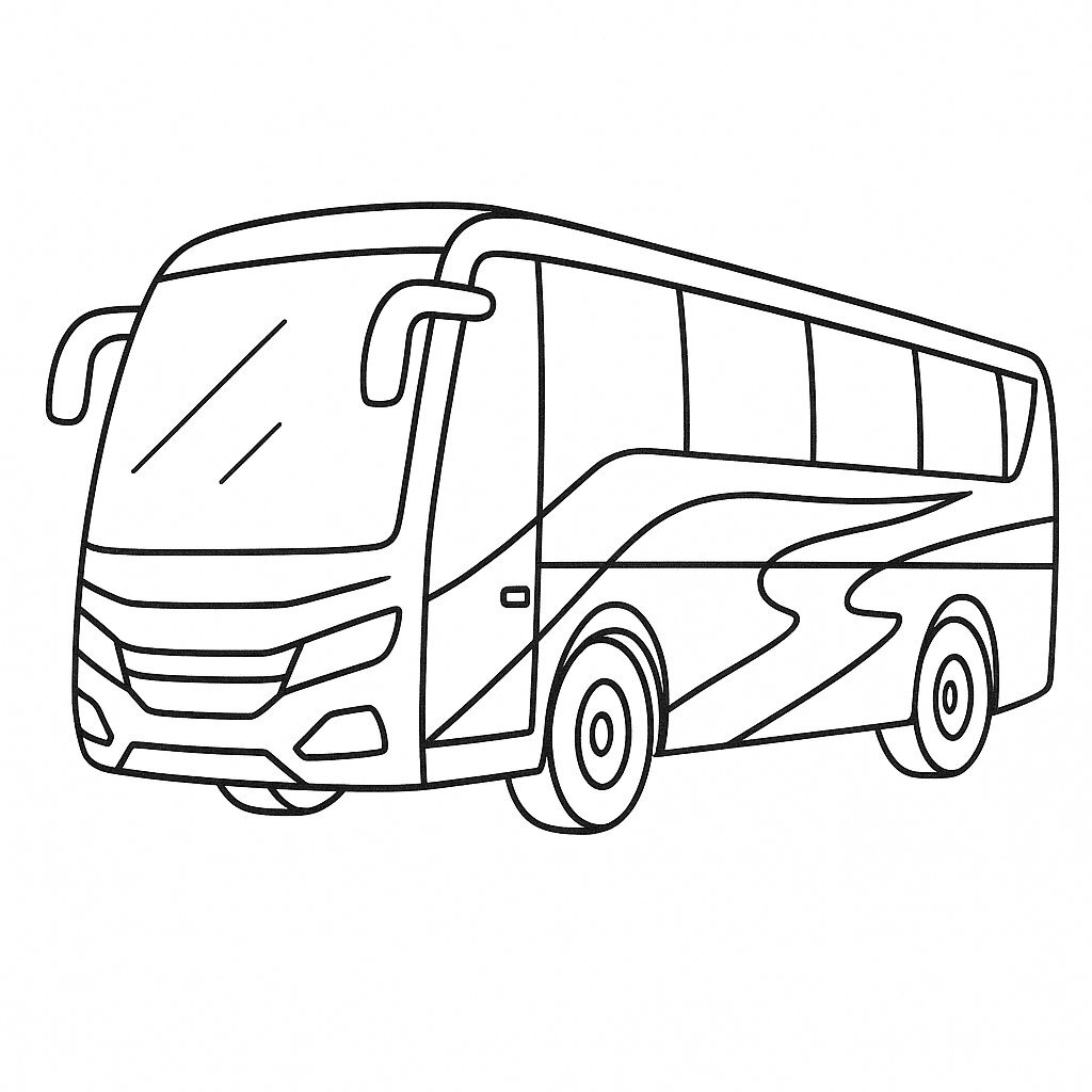 Bus Coloring Pages for Kids 2026 – PDF Coloring Sheets