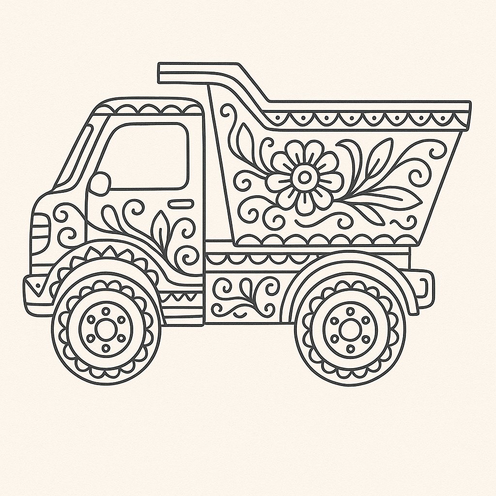 Artistic Dump Truck