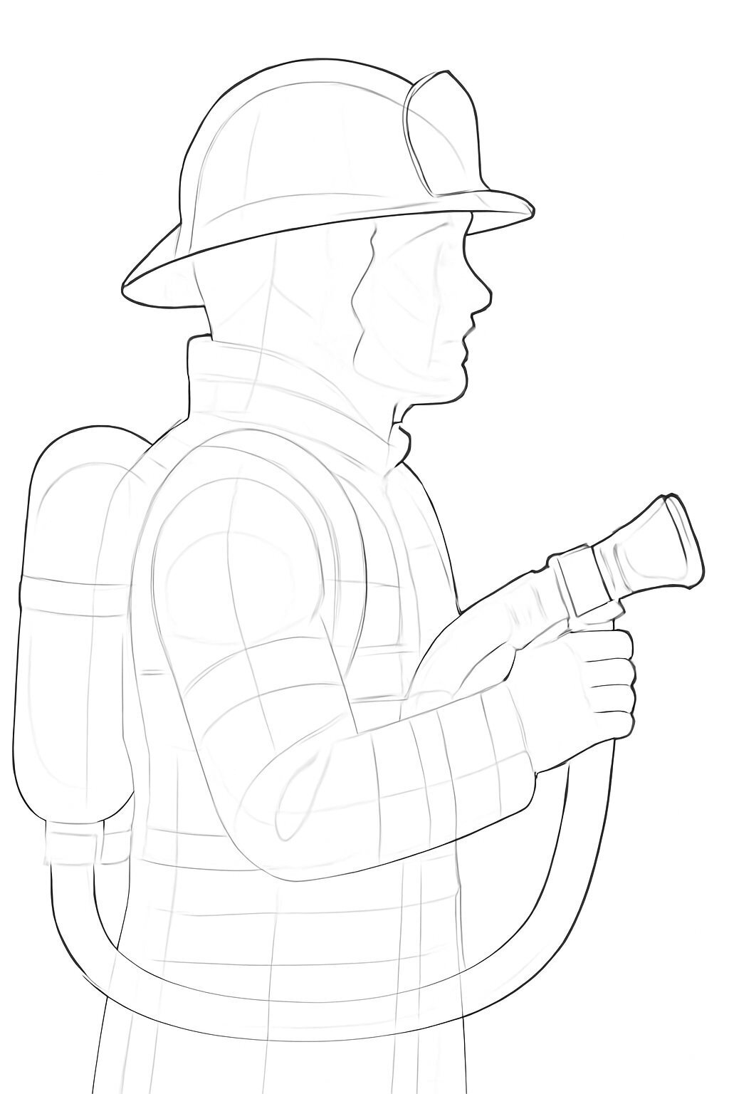 Transparent Glass Firefighter
