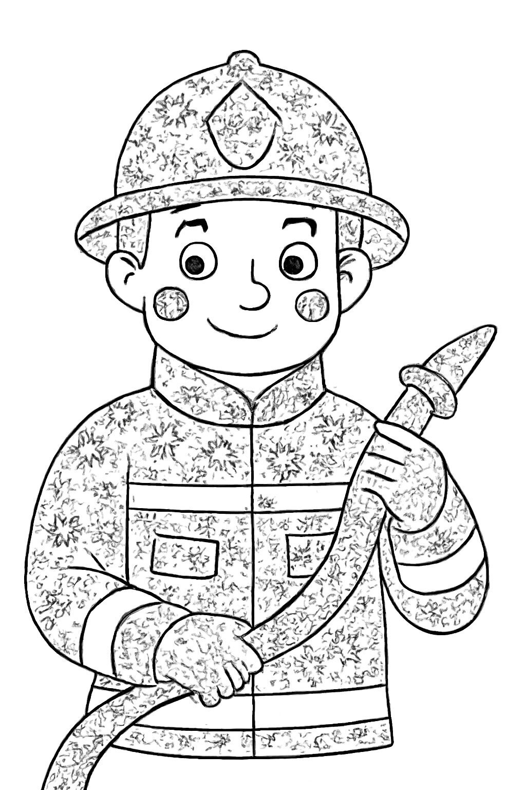 Sparkling Glitter Firefighter