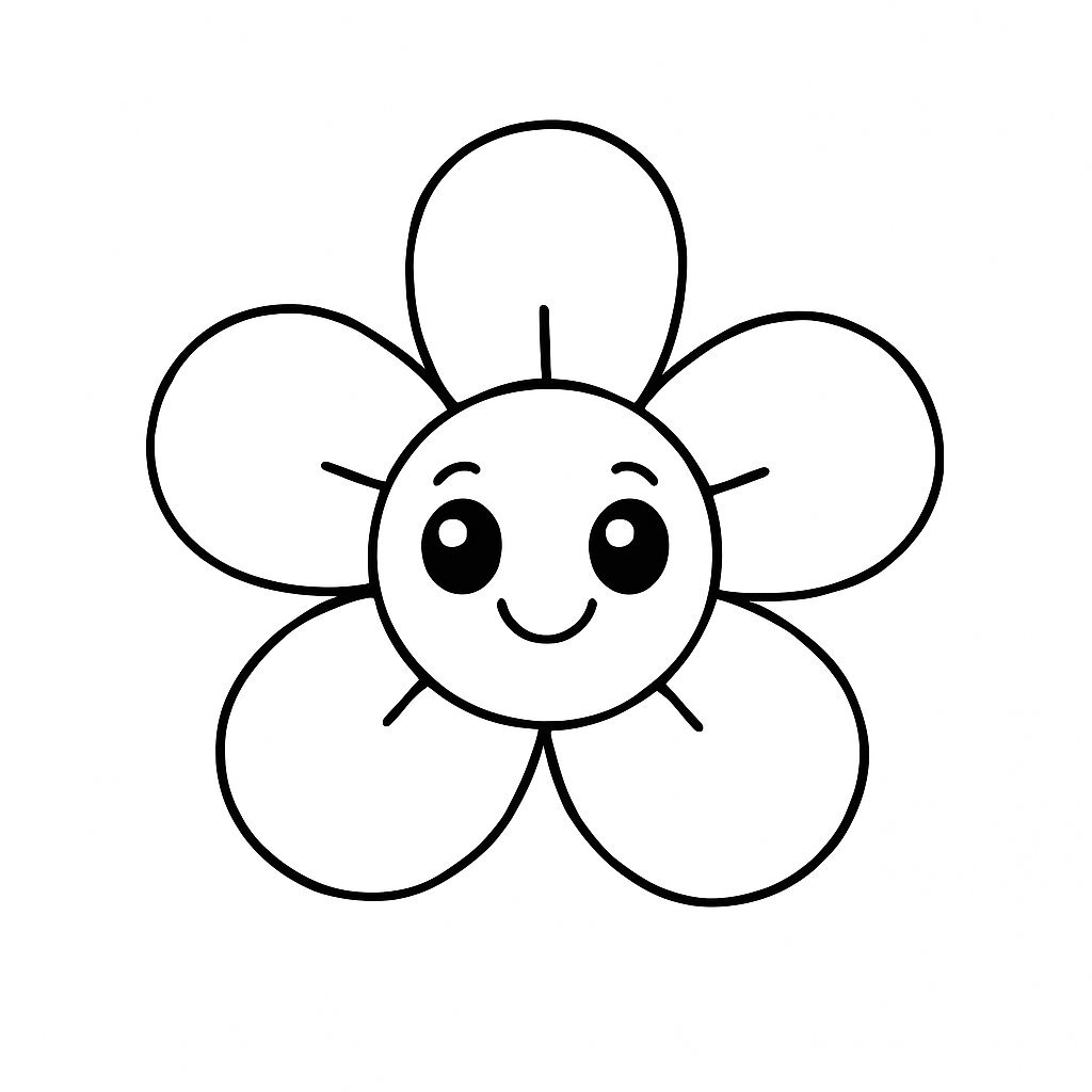 Cartoon Five-Petal Flower