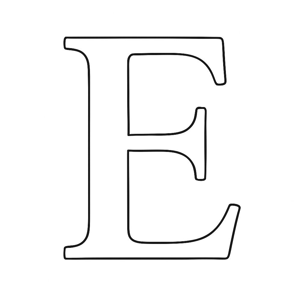 Minimalist Letter E