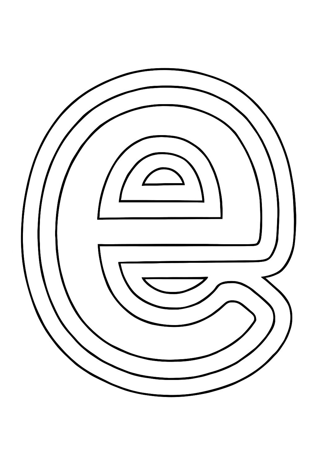 Rainbow Letter E