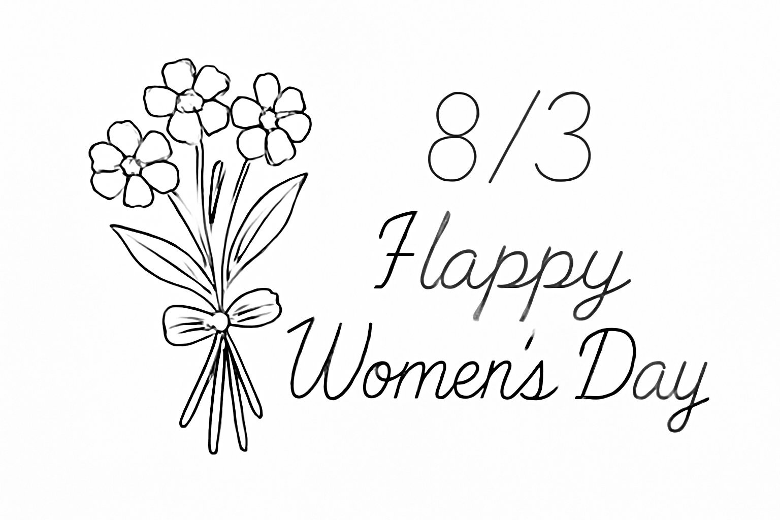 Minimalist Women's Day Card