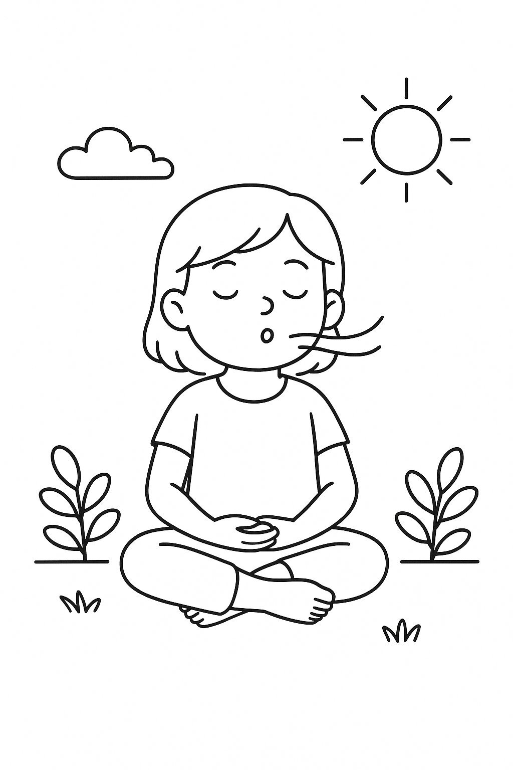 Kids Practicing Breathing Exercises