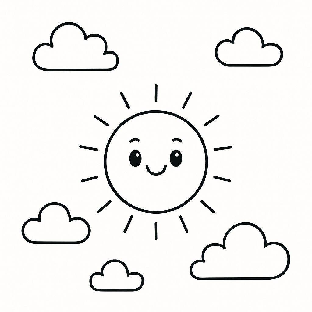 Sky Coloring Pages for Kids 2026 – Free PDF Download