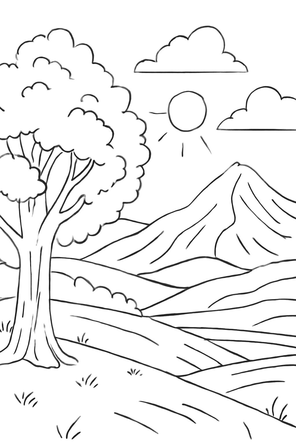 Black-and-White Line Art