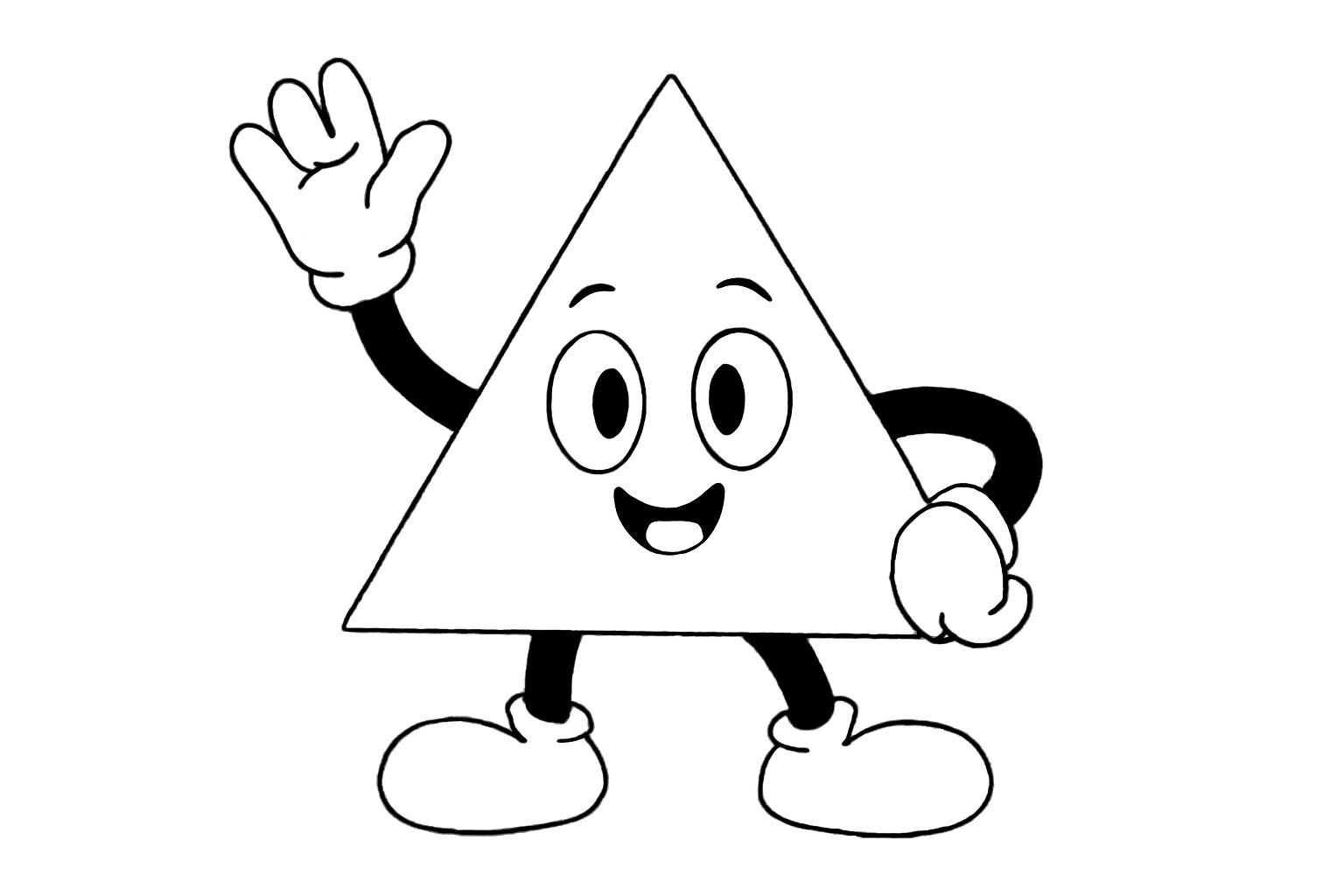 Playful Cartoon Triangle