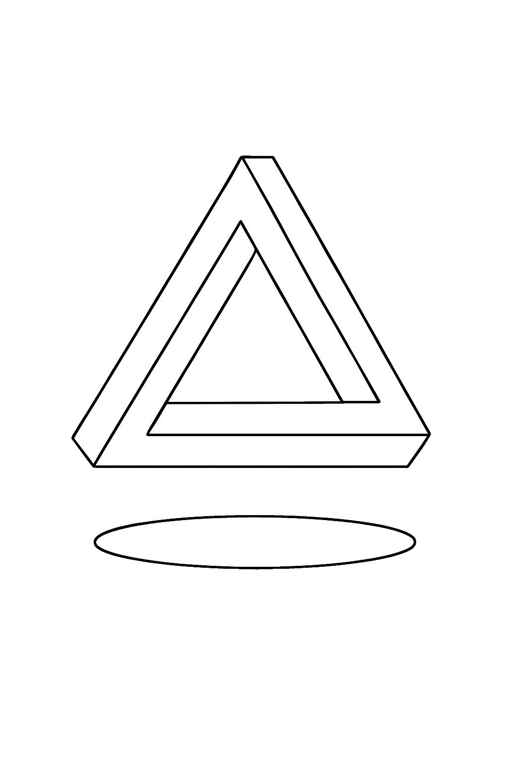 Bold 3D Triangle