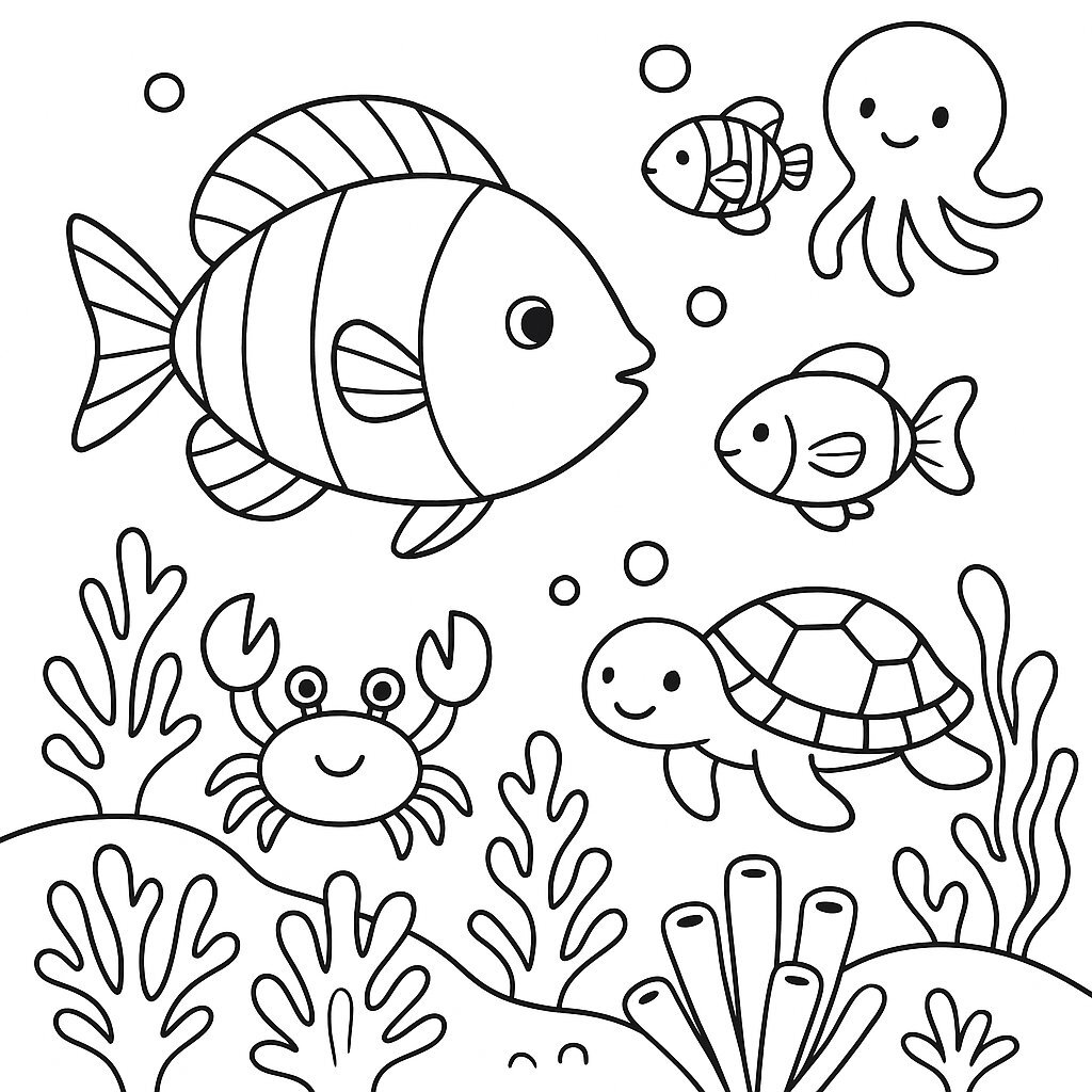 Uncolored Pictures for Kids 2026 – Free Download