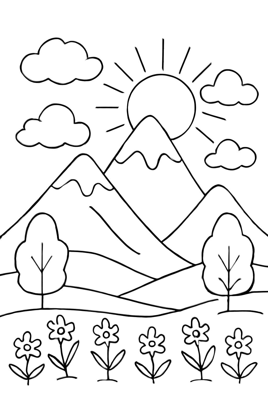 Black-and-White Line Art