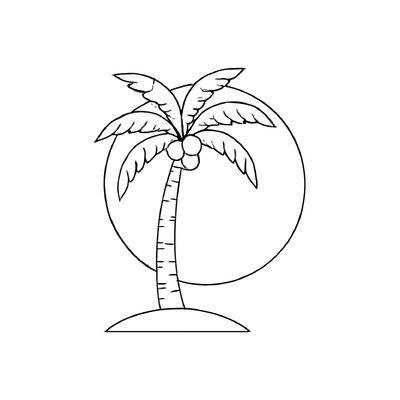 Coconut Tree Coloring Pages for Kids 2026 – Free PDF Download