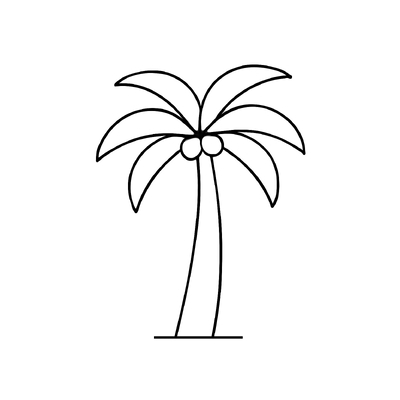 Coconut Tree Coloring Pages for Kids 2026 – Free PDF Download