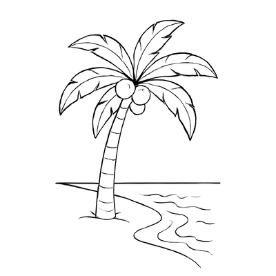 Coconut Tree Coloring Pages for Kids 2026 – Free PDF Download