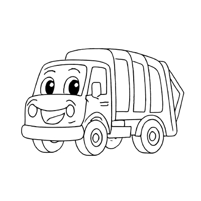 Garbage Truck Coloring Pages for Kids 2026 – PDF Coloring Sheets
