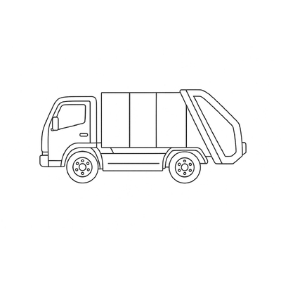 Garbage Truck Coloring Pages for Kids 2026 – PDF Coloring Sheets