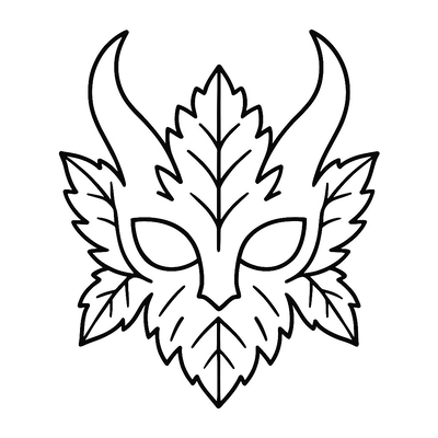 Halloween Paper Mask Coloring Pages for Kids 2026