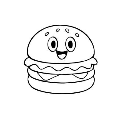 Hamburger Coloring Pages for Kids 2026 – Free PDF Download