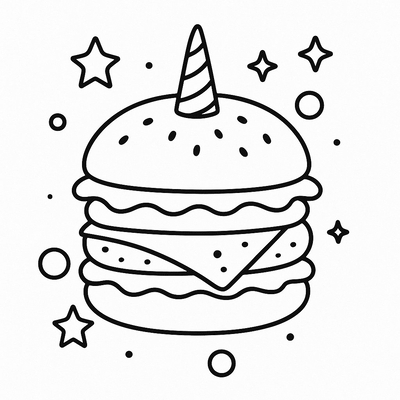Hamburger Coloring Pages for Kids 2026 – Free PDF Download