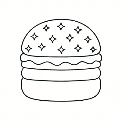 Hamburger Coloring Pages for Kids 2026 – Free PDF Download