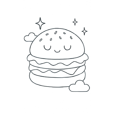 Hamburger Coloring Pages for Kids 2026 – Free PDF Download
