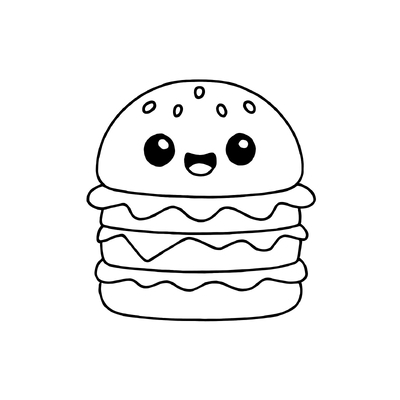 Hamburger Coloring Pages for Kids 2026 – Free PDF Download