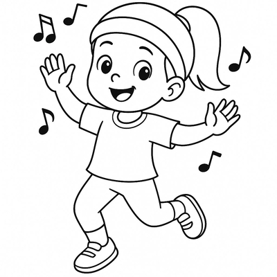 Morning Exercise Coloring Pages for Kids 2026