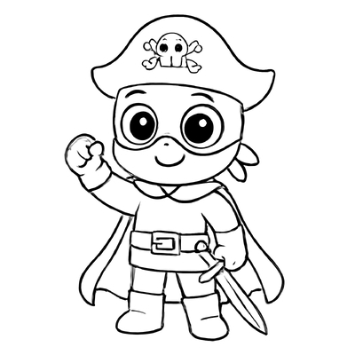 Pirate Superhero Coloring Pages for Kids 2026 – PDF Coloring Sheets