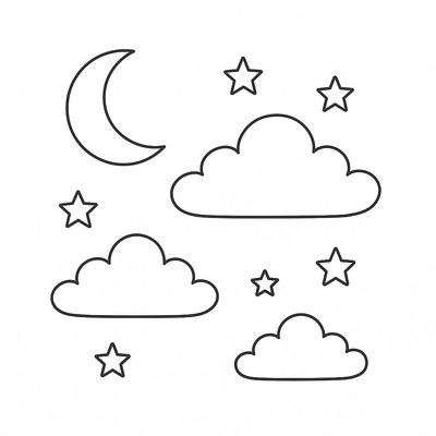 Sky Coloring Pages for Kids 2026 – Free PDF Download