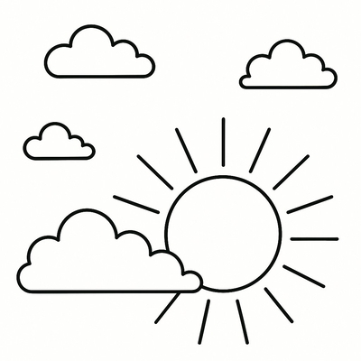 Sky Coloring Pages for Kids 2026 – Free PDF Download