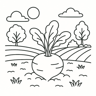 The Turnip Folk Tale Coloring Pages for Kids 2026