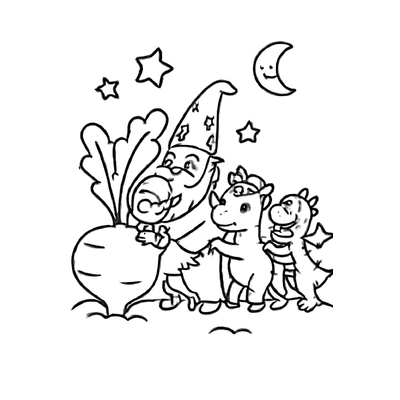 The Turnip Folk Tale Coloring Pages for Kids 2026