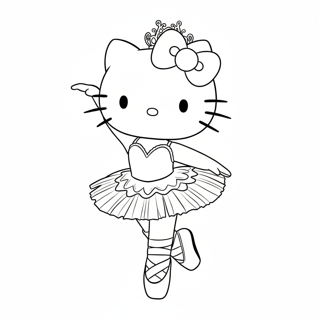 Adorable Ballet-Dancing Hello Kitty