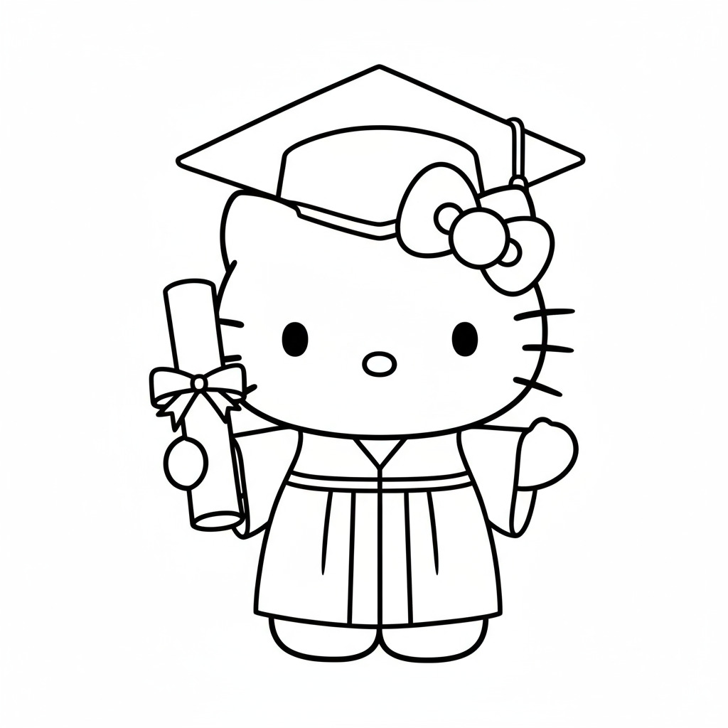 Hello Kitty Graduating from College