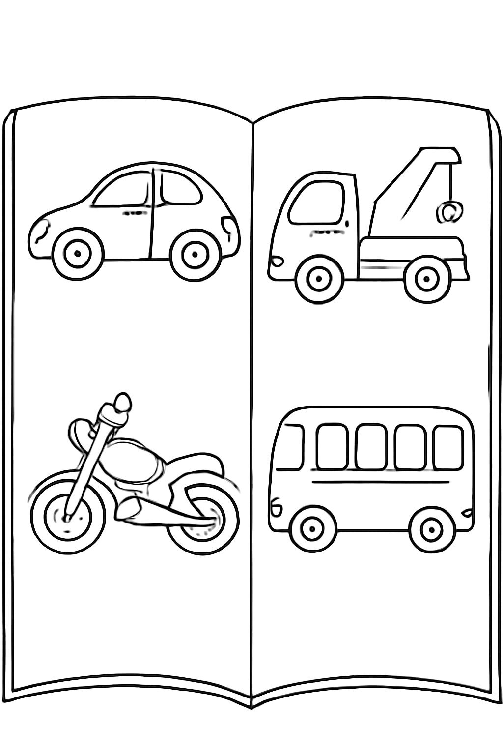 Vehicle Coloring Book