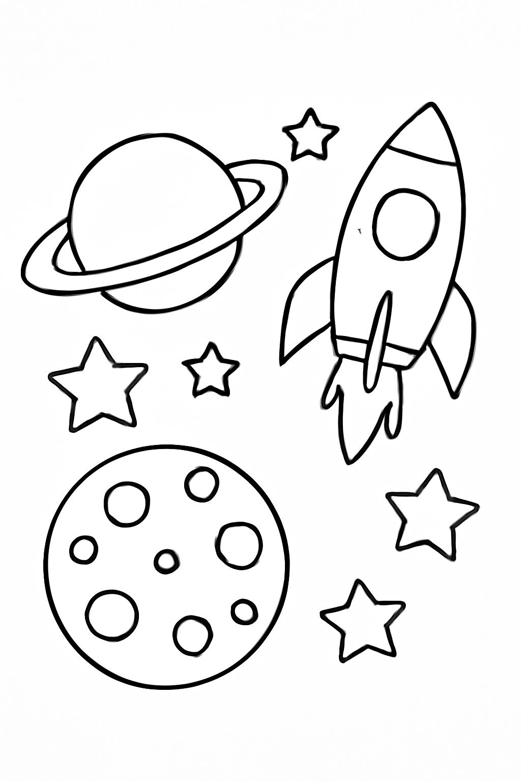 Space-Themed Coloring Style