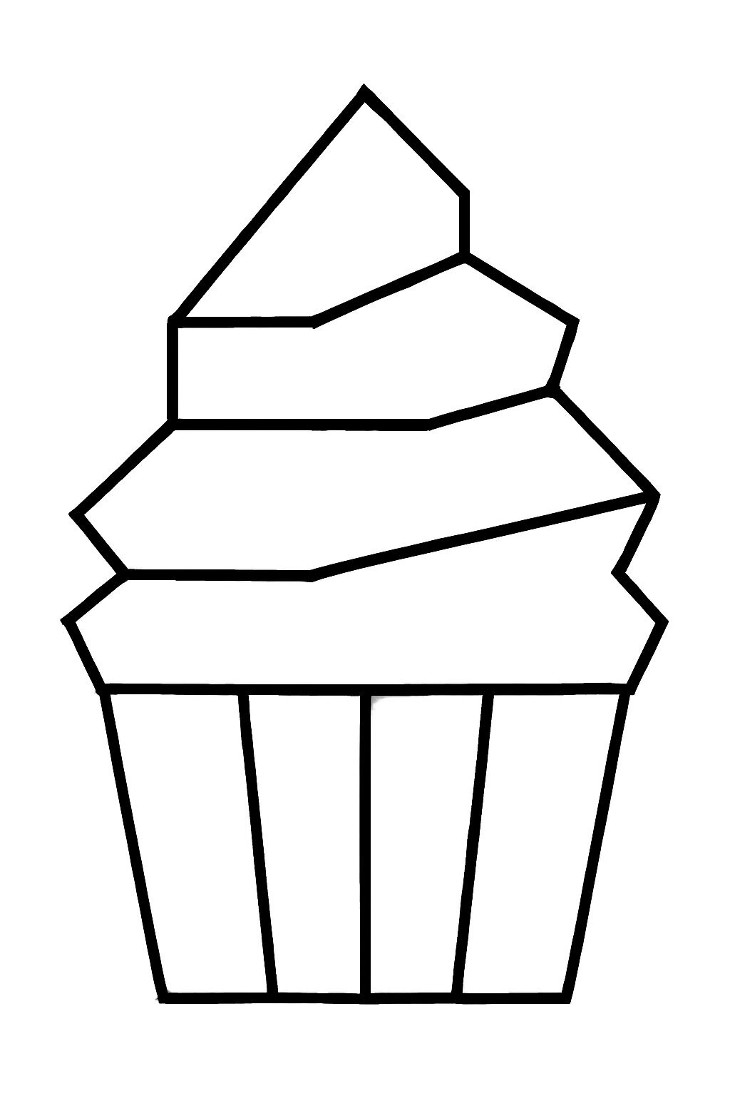 Geometric Cupcake