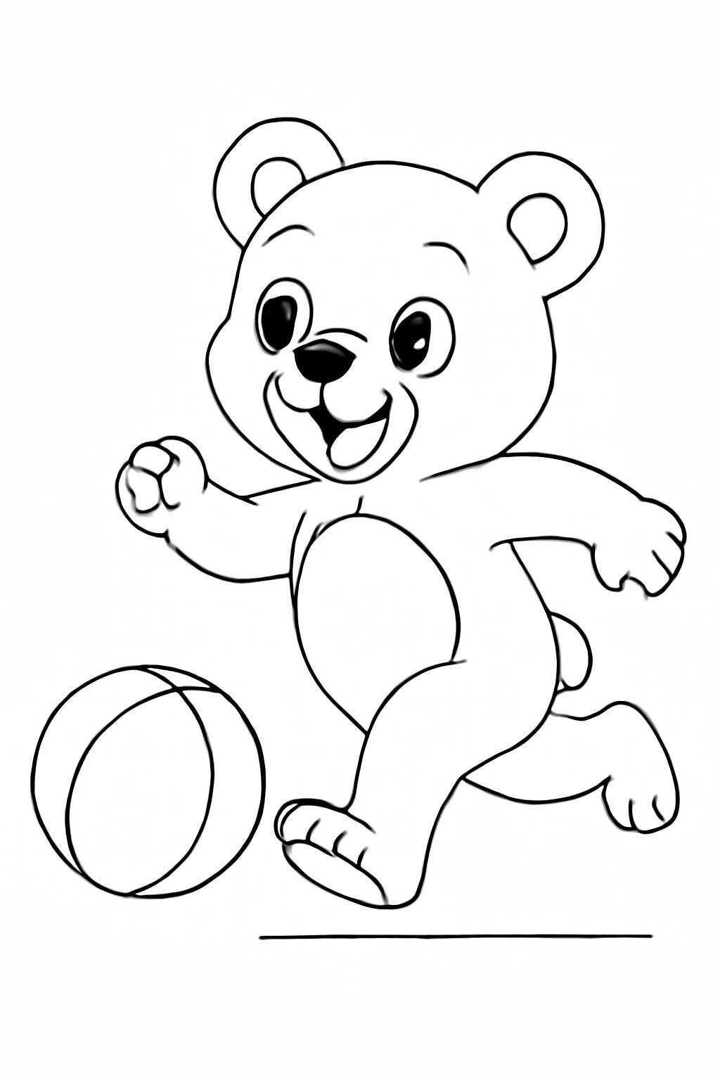 Cute Bear Coloring Pages 2026 – PDF for Kids