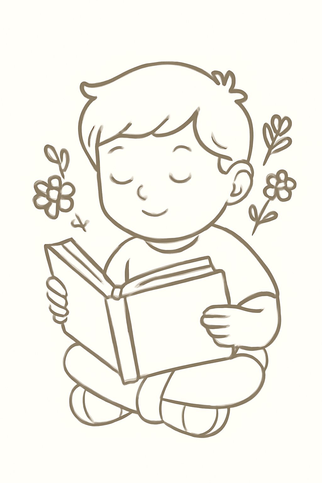 Vintage Reading Kid