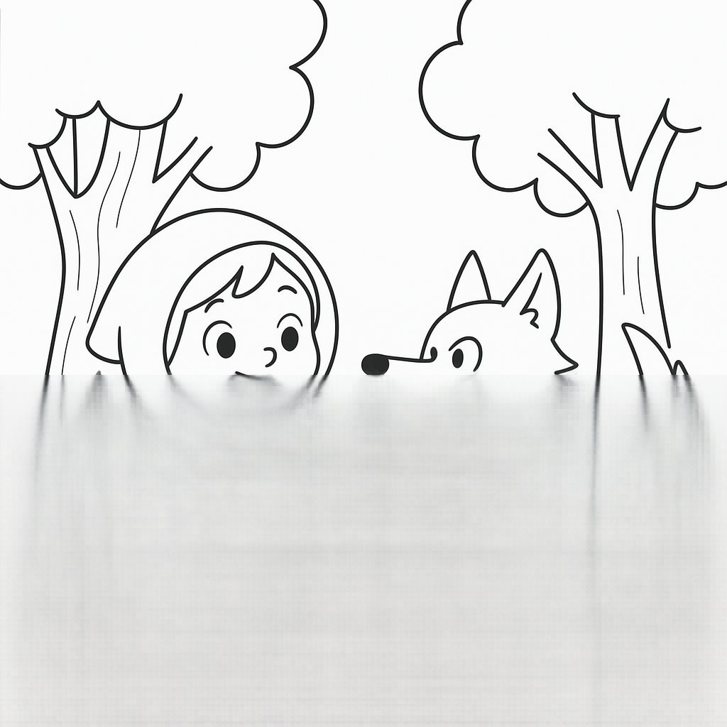 Little Red Riding Hood Meets the Wolf