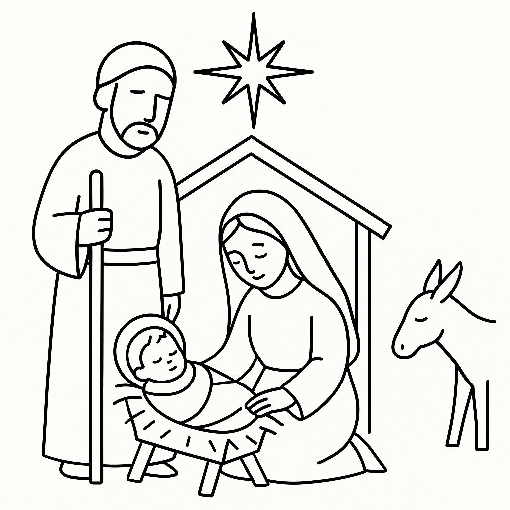 Meaningful Christmas Nativity Coloring Pages for Kids 2026