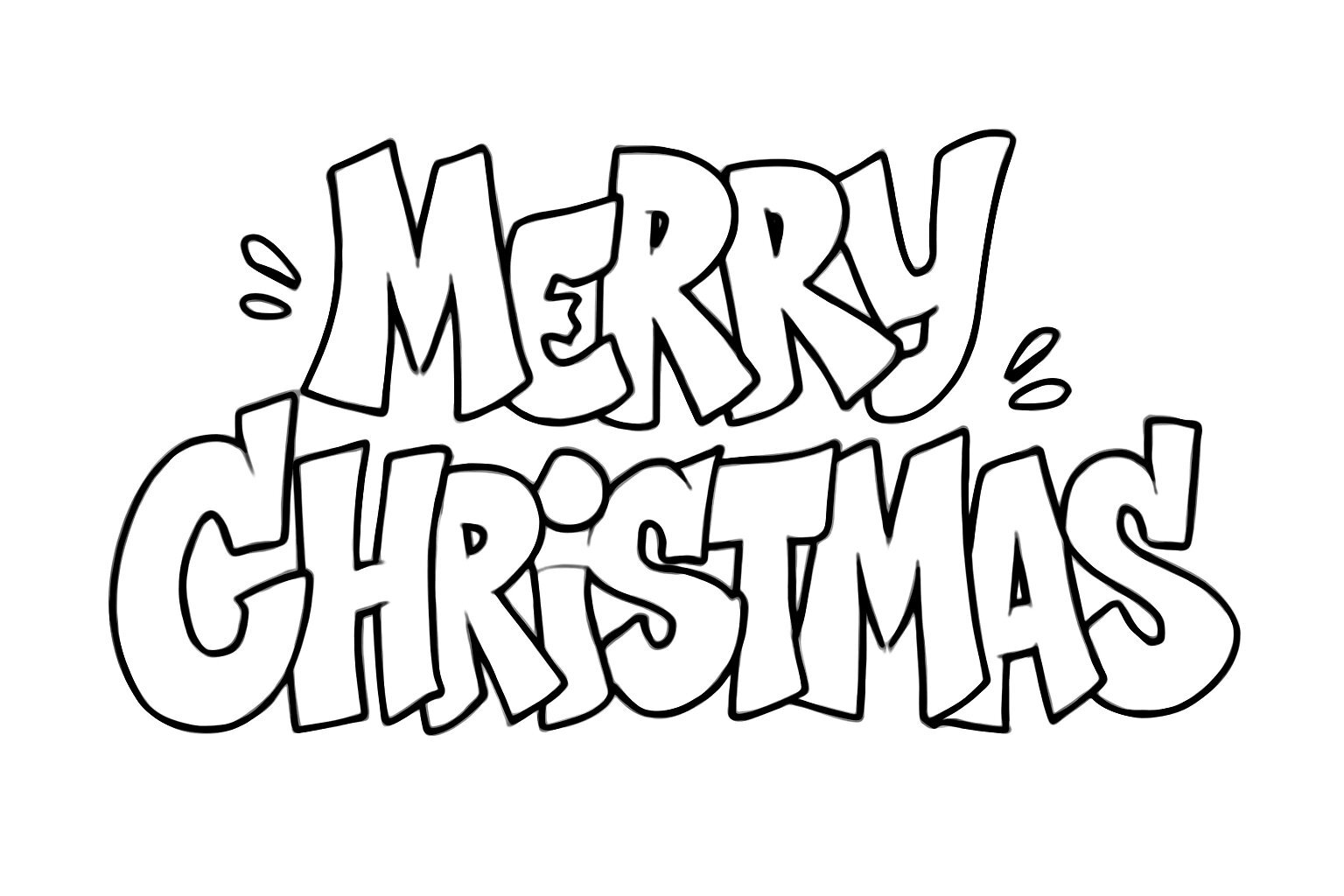 Graffiti Merry Christmas Text