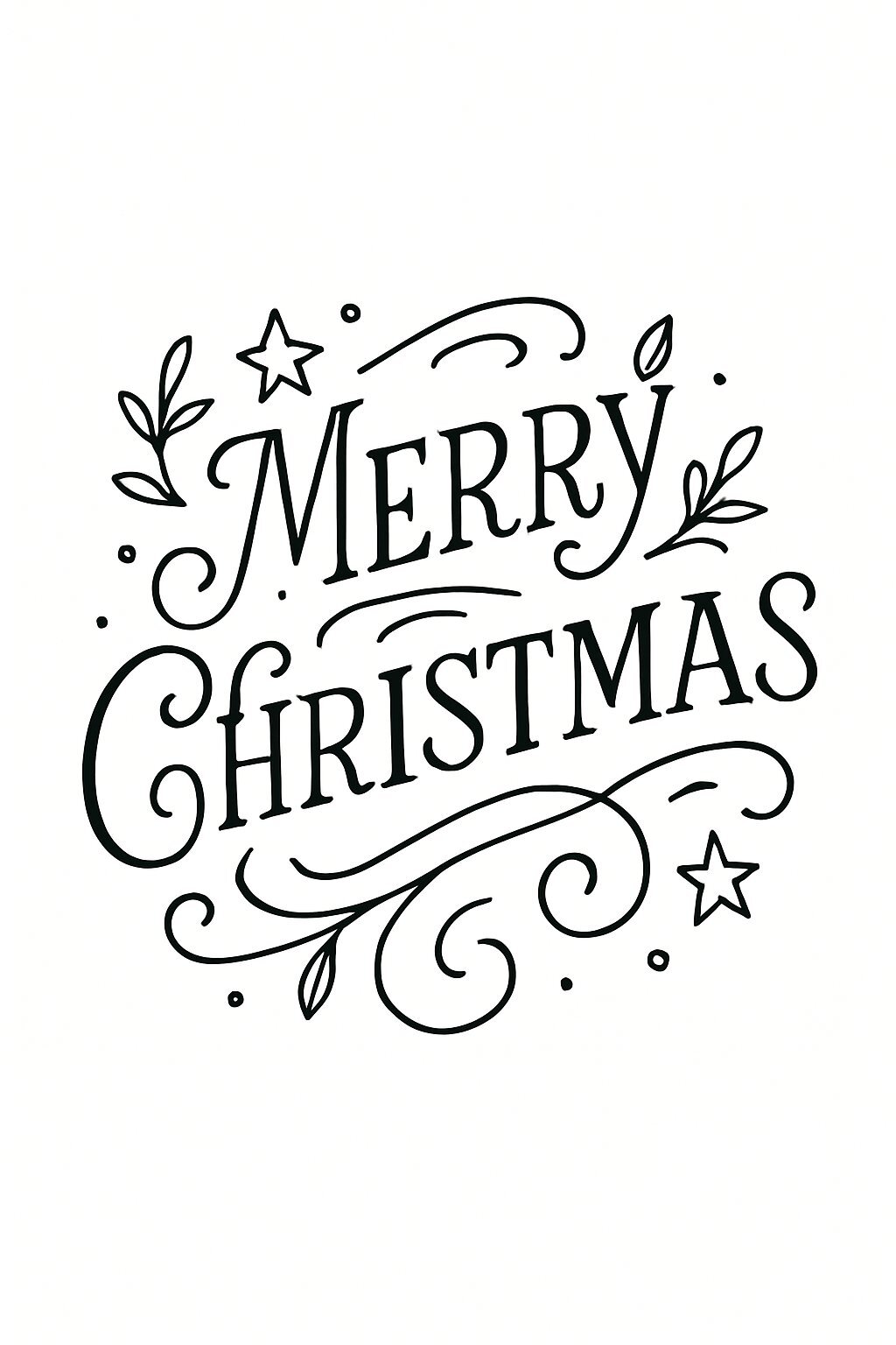 Vintage 'Merry Christmas' Text