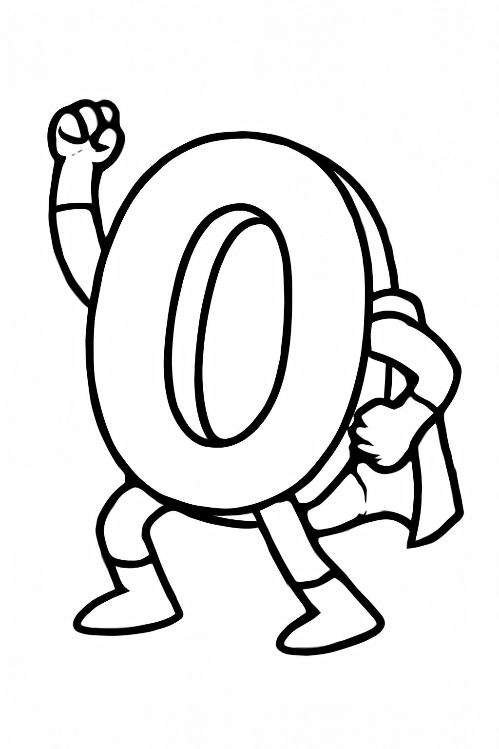 Number 0 Coloring Pages for Kids 2026 – PDF Images