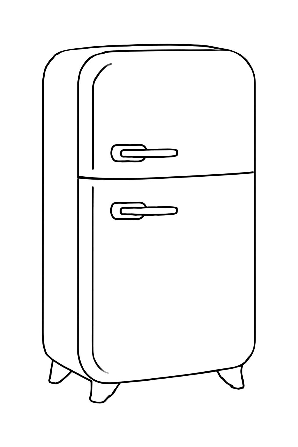Retro Neon Refrigerator Sticker