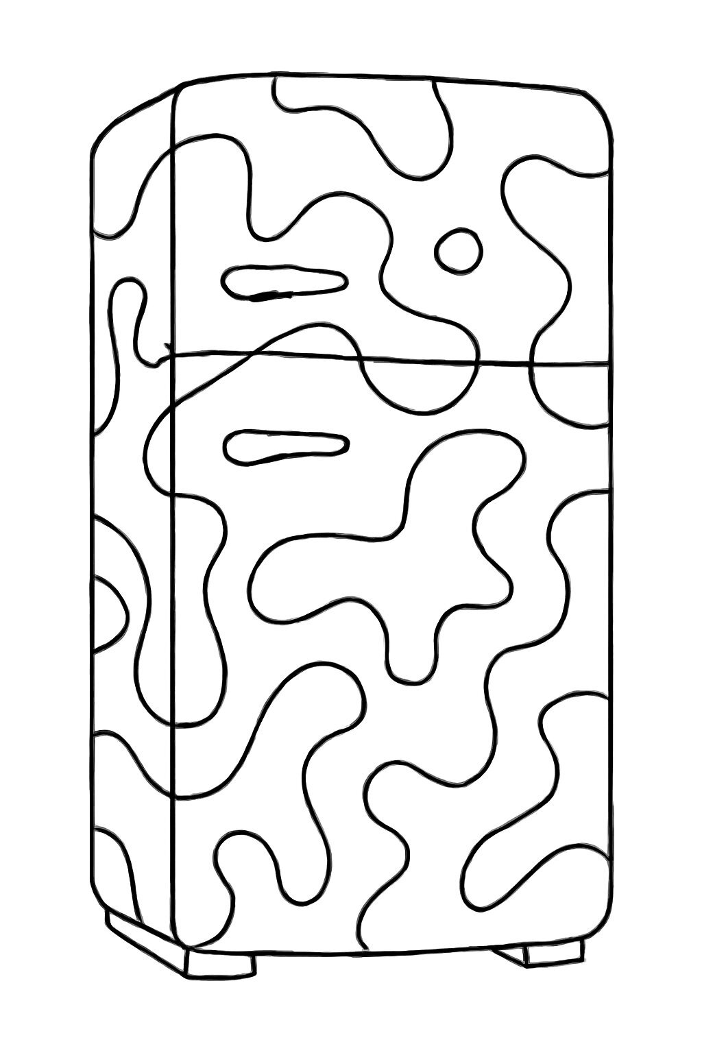 Abstract Artistic Refrigerator