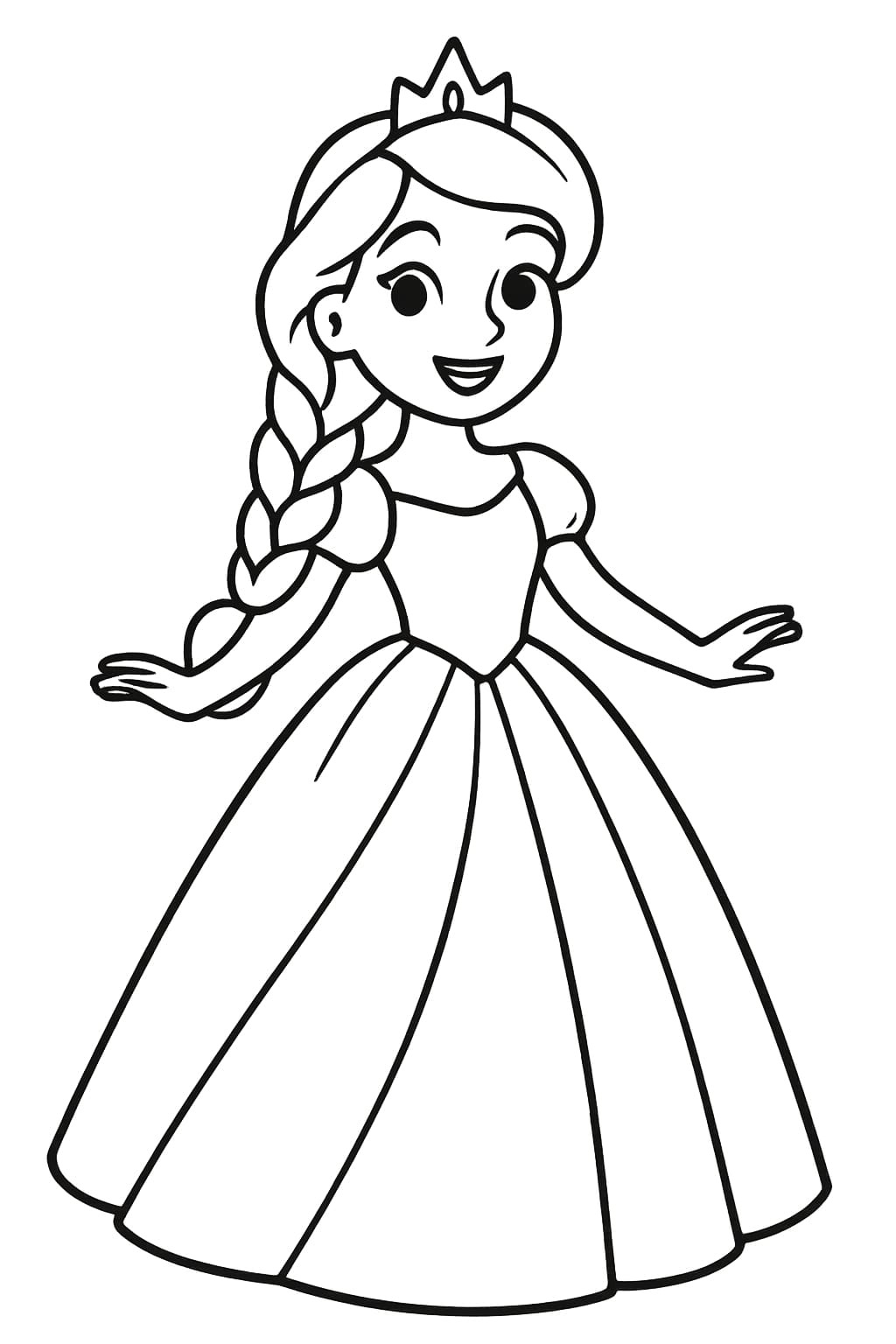 Sparkling Elsa Princess Coloring Pages for Kids 17