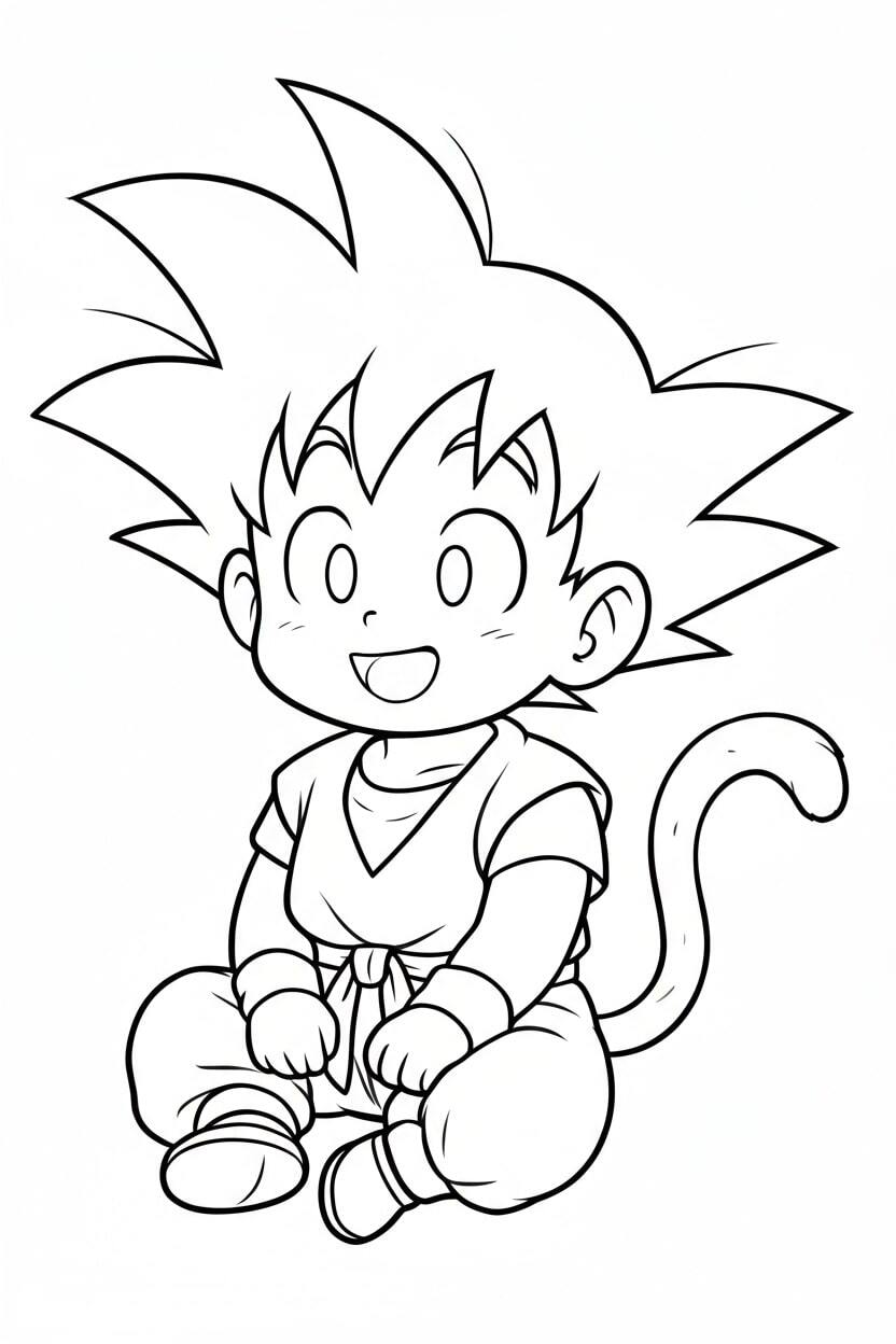 Goku trains intensively
