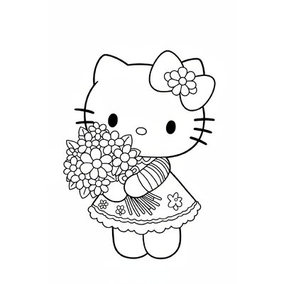 Adorable Hello Kitty Coloring Pages Kids Absolutely Love